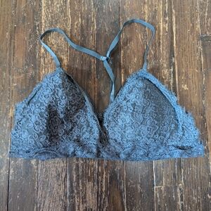 Aerie Grey Lace Bralette Racerback (M)
